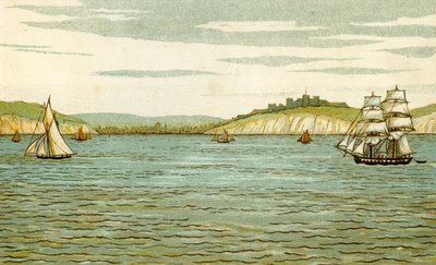 White Cliffs of Dover Viewed from a Channel Crossing by Thomas Crane