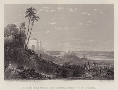 Ruins between Futtipur, Sikri and Biana by Thomas Creswick