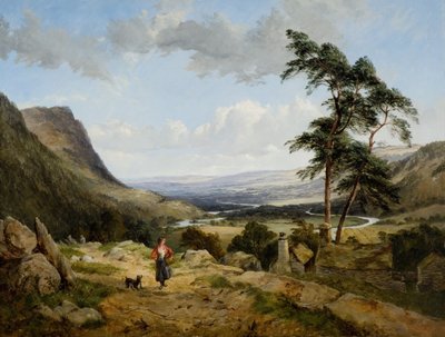 The Valley of Llangollen, North Wales by Thomas Creswick