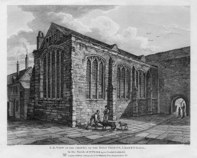 North-East View of the Chapel of the Holy Trinity, Leadenhall, London by Thomas Dale