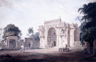 A Gate Leading to a Mosque, Chunargarh, Uttar Pradesh by Thomas Daniell