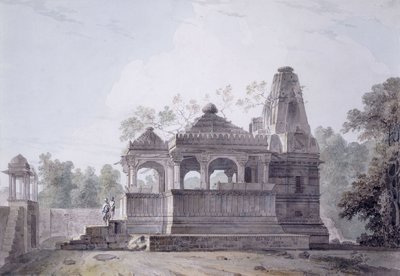 A Hindu Temple in the Fort of Rohtas, Bihar by Thomas Daniell