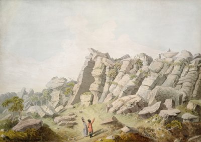 Figures at Brimham Crags by Thomas Daniell