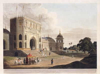 Gate of a Mosque built by Hafiz Ramut, Pillibeat by Thomas Daniell
