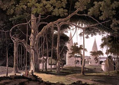 Hindoo Temples at Agouree, on the River Soane, Bahar, from 