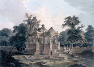 Hindu Temple in the Fort of the Rohtas, Bihar, India, c. 1790 by Thomas Daniell