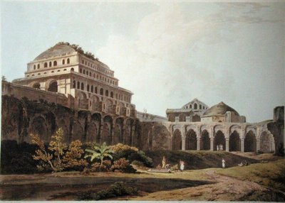 Part of the Palace, Madura, plate XIII from Oriental Scenery, published 1797 by Thomas Daniell