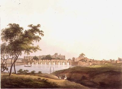 The Bridge at Juonpore, Bengal, engraved by H. Merke, pub. by Edward Orme 1804 by Thomas Daniell