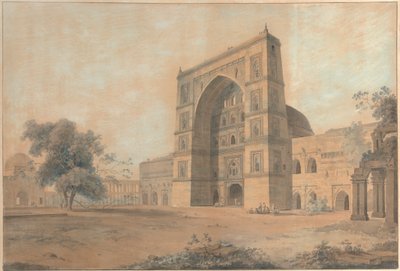 The Mosque at Juanpore Built by Sultan Hussain Sherki (Taken in December 1789) by Thomas Daniell