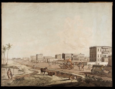 The New Buildings at Chouringhee from Views of Calcutta by Thomas Daniell