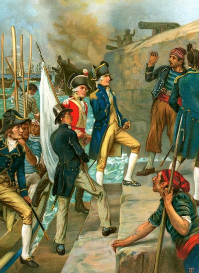 On Hostile Ground. The landing of Nelson at Copenhagen after the battle by Thomas Davidson