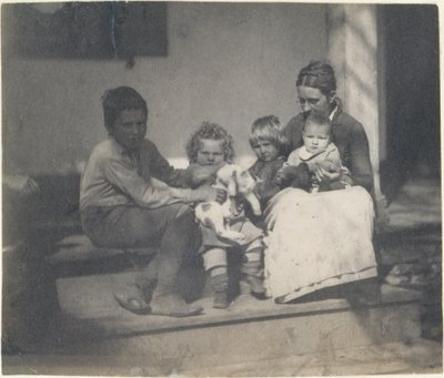 Frances Crowell with Unidentified Boy, Katie, James, and Frances Crowell by Thomas Eakins