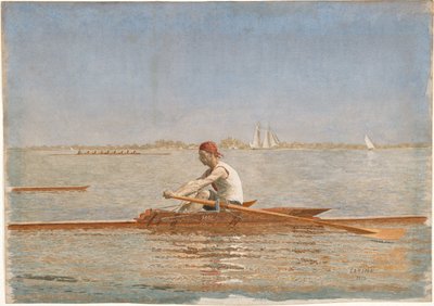 John Biglin in a Single Scull by Thomas Eakins