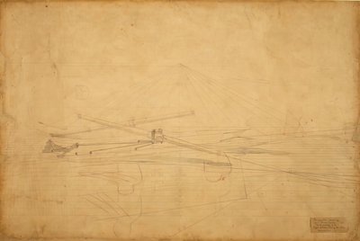 Perspective Drawing for The Biglin Brothers Turning The Stake by Thomas Eakins