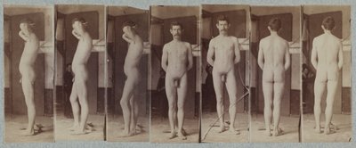 Photographs of a Standing Male Nude Model Joseph Smith, c. 1883 by Thomas Eakins