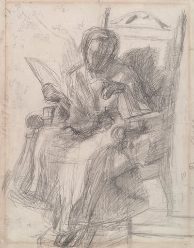 Study for Girl with Cat - Katherine by Thomas Eakins