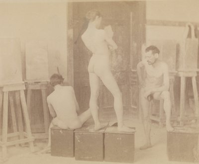 Three Nude Models in Painting Studio by Thomas Eakins
