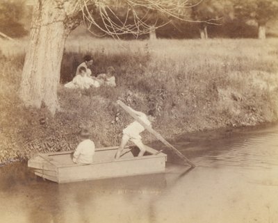 Two Boys Playing at the Creek by Thomas Eakins