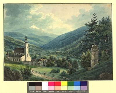 Landscape with Church by Thomas Ender