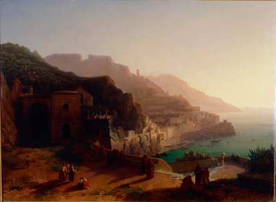 View of Amalfi and the Amalfi Coast by Thomas Ender