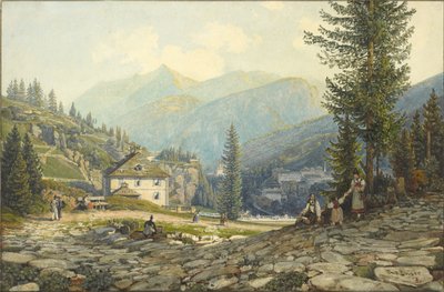 View of the Residence of Archduke Johann in Gastein Hot Springs by Thomas Ender