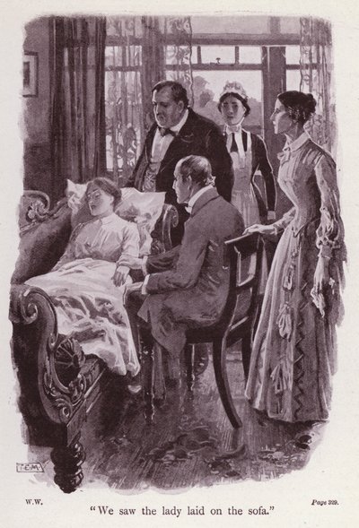 Illustration for The Woman In White by Wilkie Collins by Thomas Eyre Macklin