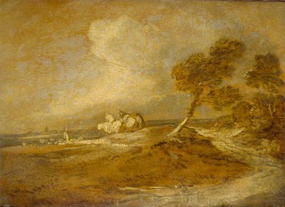 A Landscape with Horsemen by Thomas Gainsborough