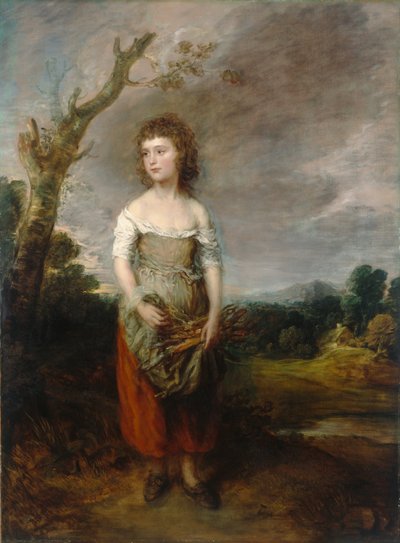 A Peasant Girl Gathering Faggots in a Wood by Thomas Gainsborough