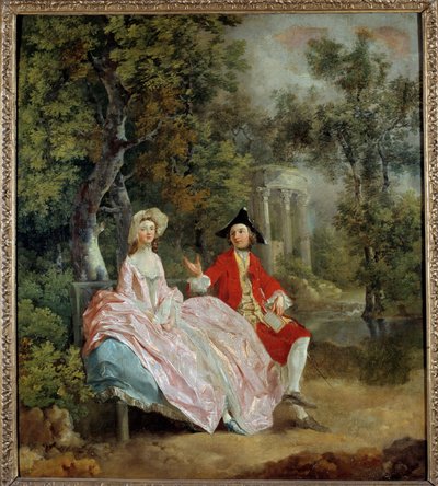 Conversation in a park: Thomas Gainsborough and his wife Margaret by Thomas Gainsborough