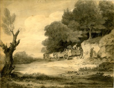 Figures with Cart at Roadside by Thomas Gainsborough