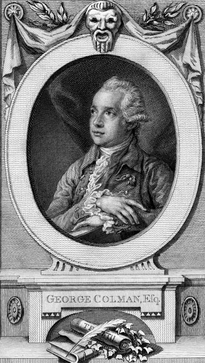 George Colman the Elder, Engraved by John Hall by Thomas Gainsborough
