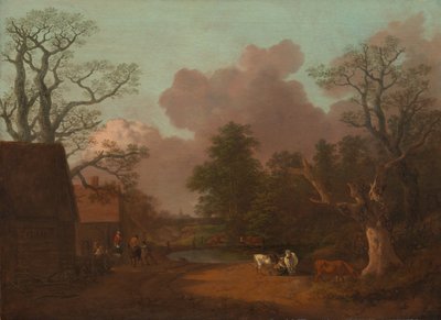 Landscape with Milkmaid by Thomas Gainsborough