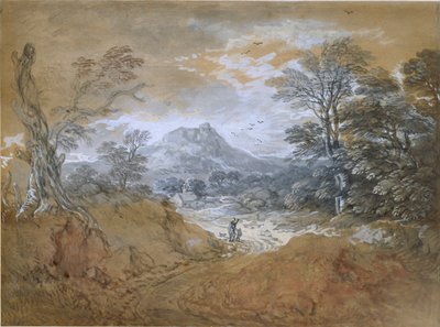 Landscape with a Road at the Edge of a Wood, 1760-1765 by Thomas Gainsborough