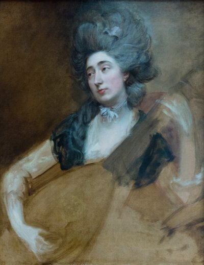Margaret Gainsborough holding a Theorbo by Thomas Gainsborough