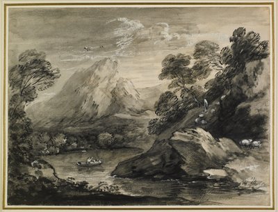 Mountainous Landscape with a Boat on a Lake, 1777-80 by Thomas Gainsborough