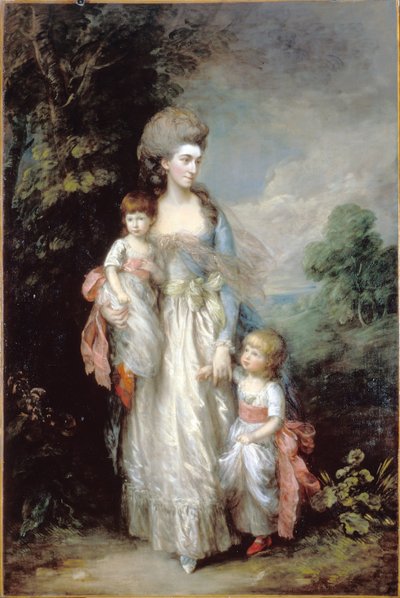 Mrs Elizabeth Moody with Her Sons Samuel and Thomas by Thomas Gainsborough