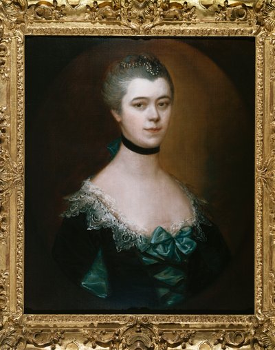 Portrait of the Countess of Sussex, Bust Length, in a Blue Dress with Black Facings by Thomas Gainsborough