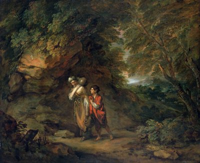 Rocky Landscape with Hagar and Ishmael by Thomas Gainsborough