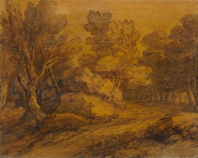 Scene with a Road Winding through a Wood by Thomas Gainsborough