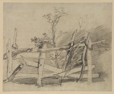 Study of an old hurdle by Thomas Gainsborough
