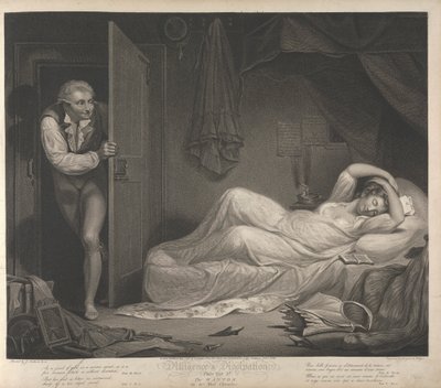 Diligence and Dissipation: The Wanton in her Bed Chamber (Plate 3) by Thomas Gaugain