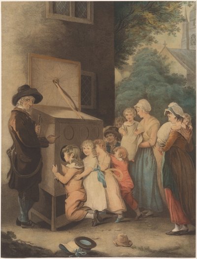 Children Around a Peep Show (The Show Man / La Piece Curieuse) by Thomas Gaugain