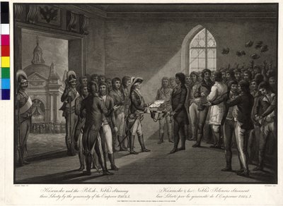 Tadeusz Kosciuszko and the Polish Aristocrats Poll of Czar Paul I Their Liberty Back by Thomas Gaugain