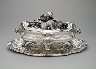 Tureen with lid, liner, and stand by Thomas Germain