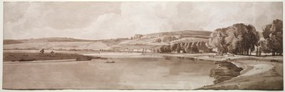 A Selection of Twenty of the Most Picturesque Views in Paris: View of Belle Vue & Pont de Sève by Thomas Girtin