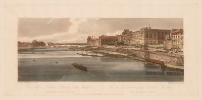 A Selection of Twenty of the Most Picturesque Views in Paris: View of the Louvre & Bridge by Thomas Girtin