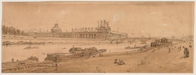 A Selection of Twenty of the Most Picturesque Views in Paris: View of the Tuilleries and Bridge taken from Quay d