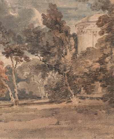 A Temple in Harewood Park by Thomas Girtin