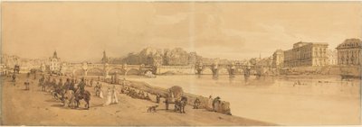 A View of the Pont Neuf, the Mint, etc.: pl.8 by Thomas Girtin