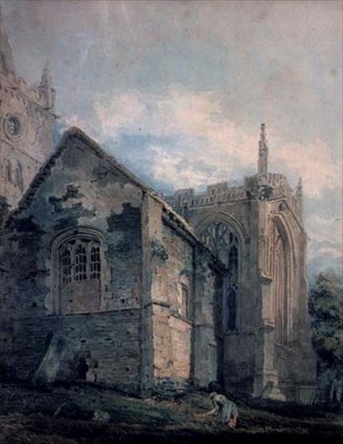 The Ancient Charnel House, Holy Trinity Church, Stratford-upon-Avon by Thomas Girtin